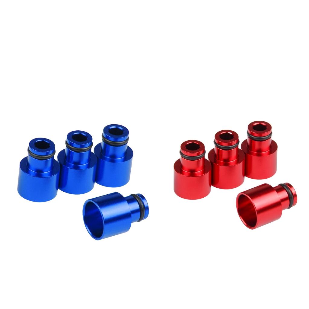 8x Fuel Injector Adapters for Acura RDX Injectors B16 B18 D16Z D16Y Blue Red