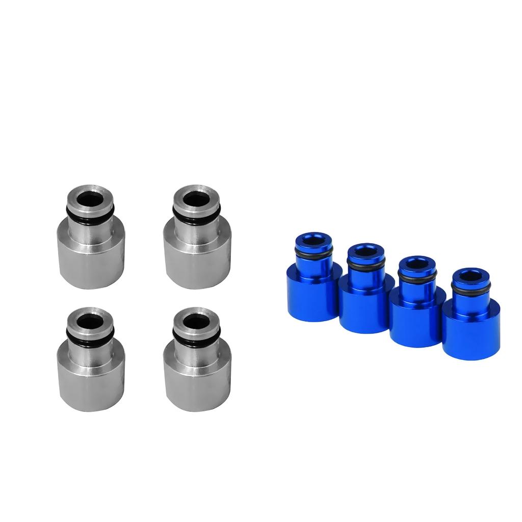 8pcs Blue+Sliver Fuel Injector Adapters for Acura RDX B16 B18 D16Z D16Y