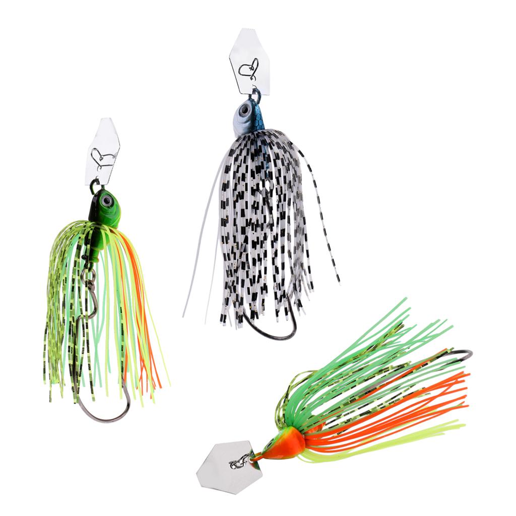 3Pcs Skirt Lures Cheater Swimbaits Spinner Fishing Lures Finesse Chatter