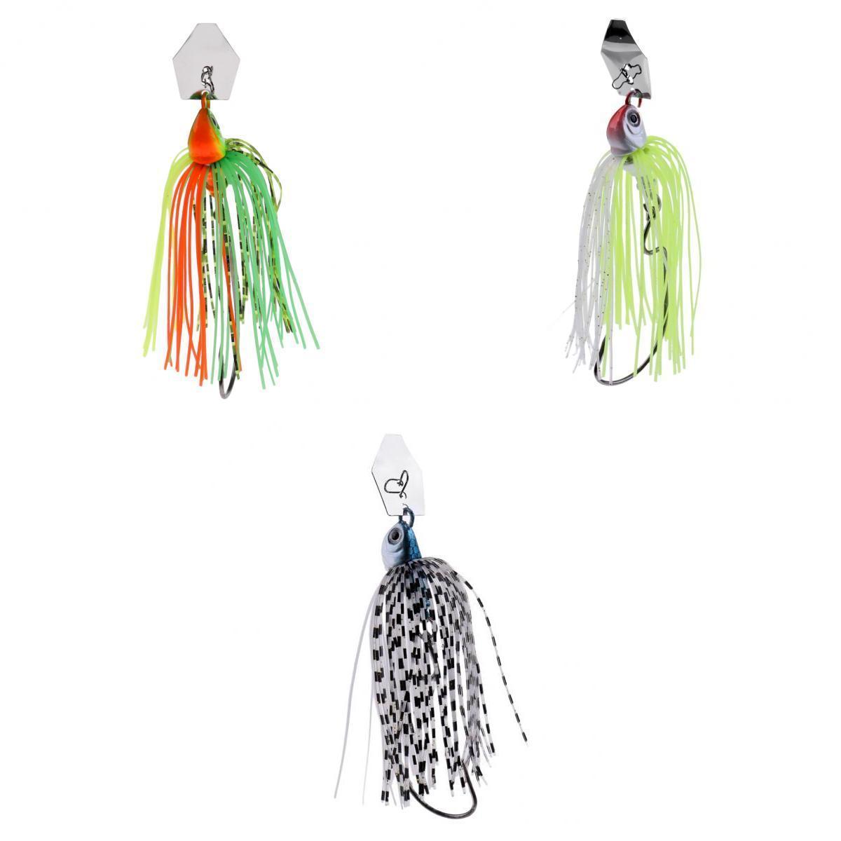 3Pcs Skirt Lures Cheater Swimbaits Spinner Fishing Lures Finesse Chatter