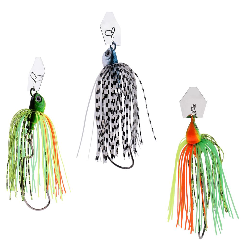 3Pcs Skirt Lures Cheater Swimbaits Spinner Fishing Lures Finesse Chatter