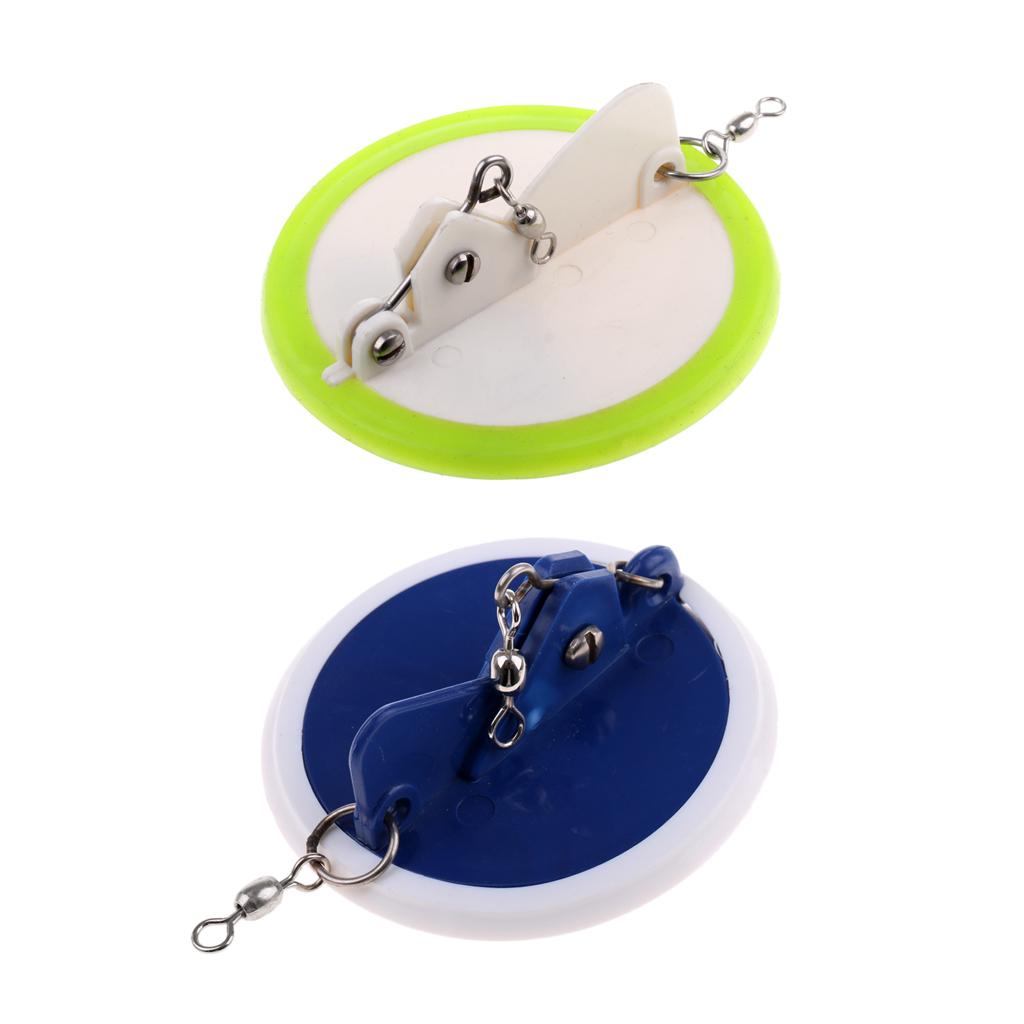 2Pcs Boat Deep Sea Fishing Round Disc Trolling Connector with Lead Sinker
