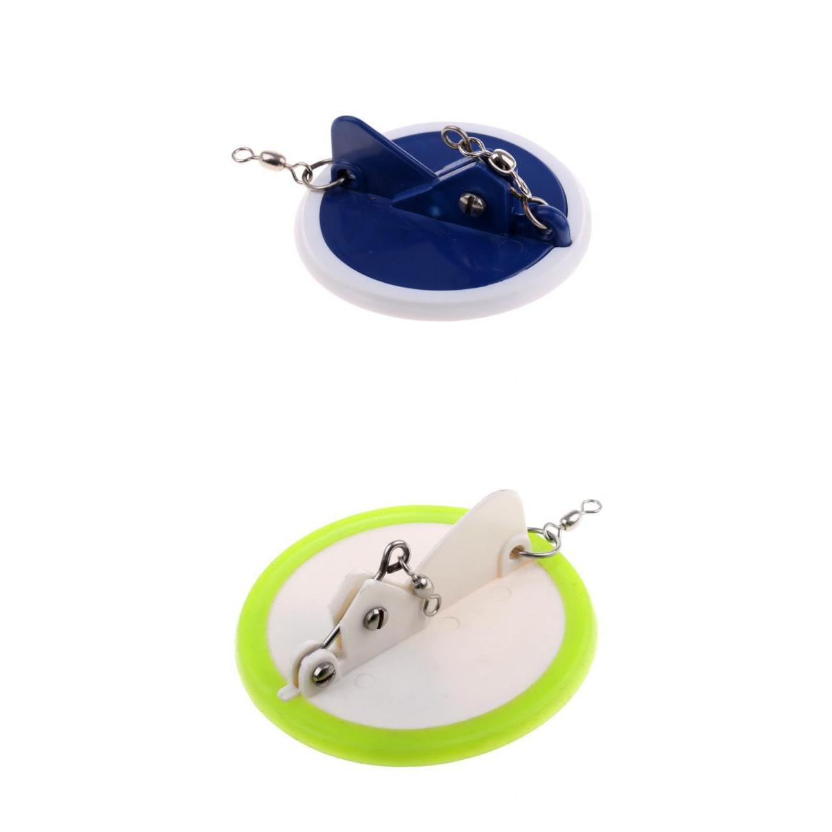 2Pcs Boat Deep Sea Fishing Round Disc Trolling Connector with Lead Sinker