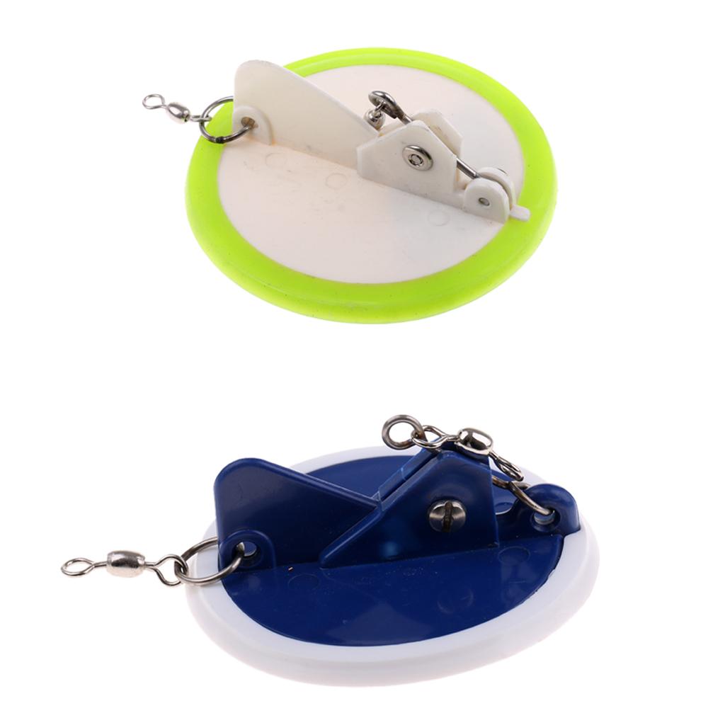 2Pcs Boat Deep Sea Fishing Round Disc Trolling Connector with Lead Sinker