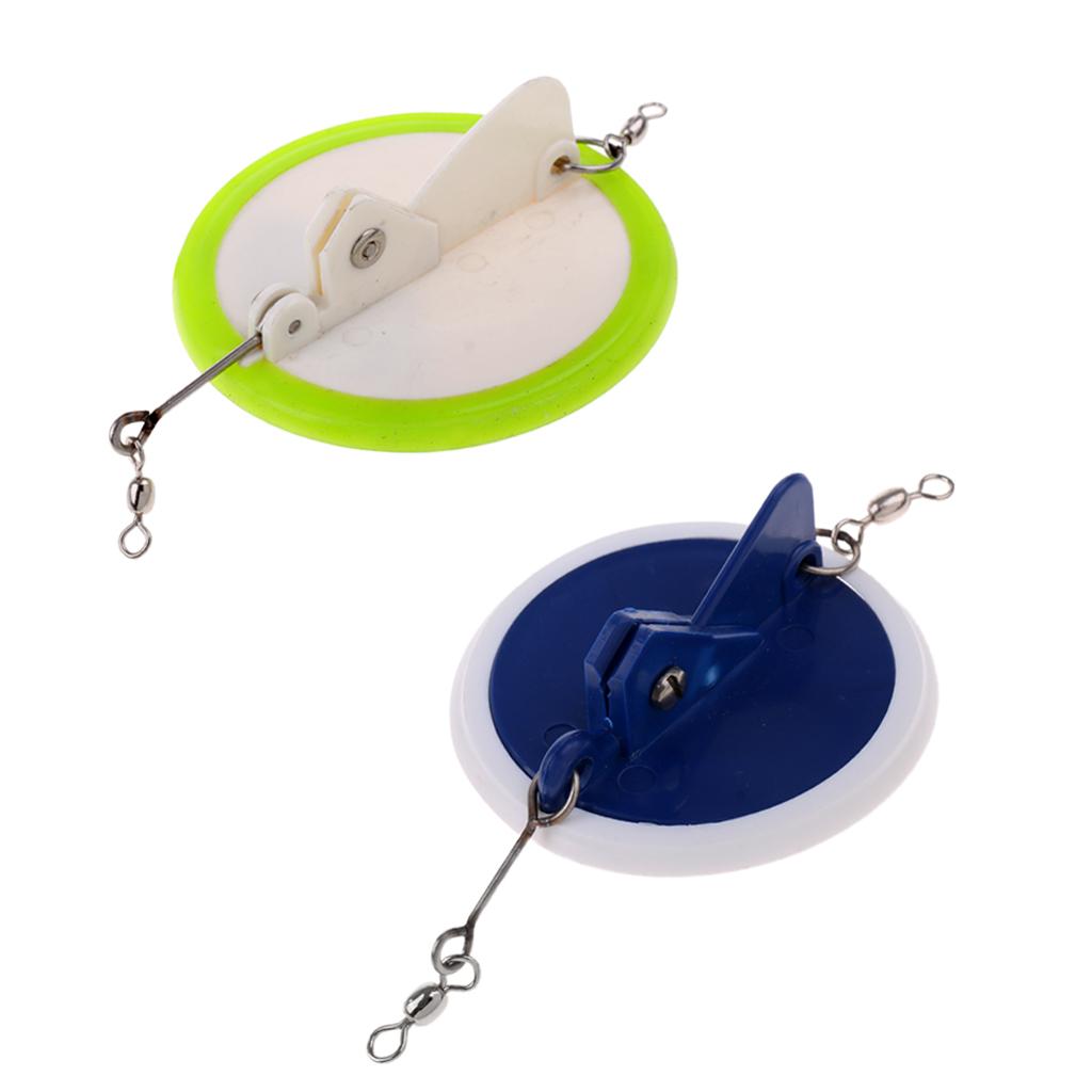 2Pcs Boat Deep Sea Fishing Round Disc Trolling Connector with Lead Sinker