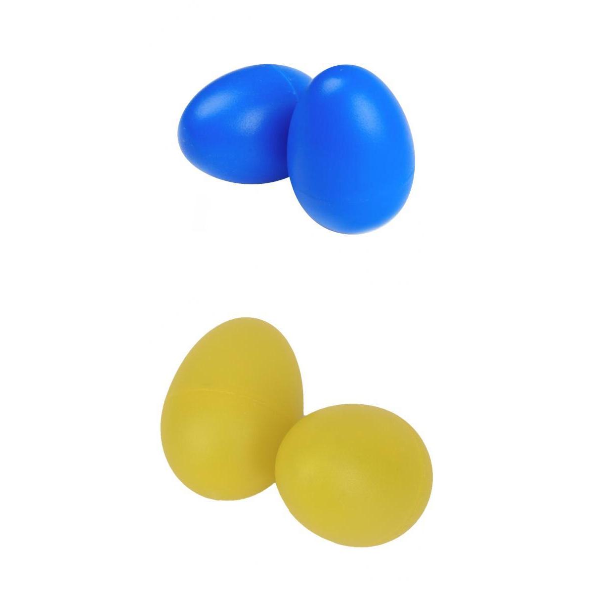 2 Pairs Plastic Percussion Egg Maracas Shakers for Baby Early Education