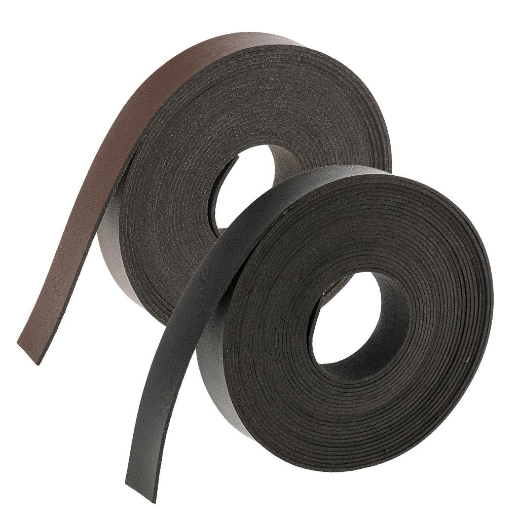 2pcs 5 Meters DIY Leather Straps Strips for Leather Crafts 2cm