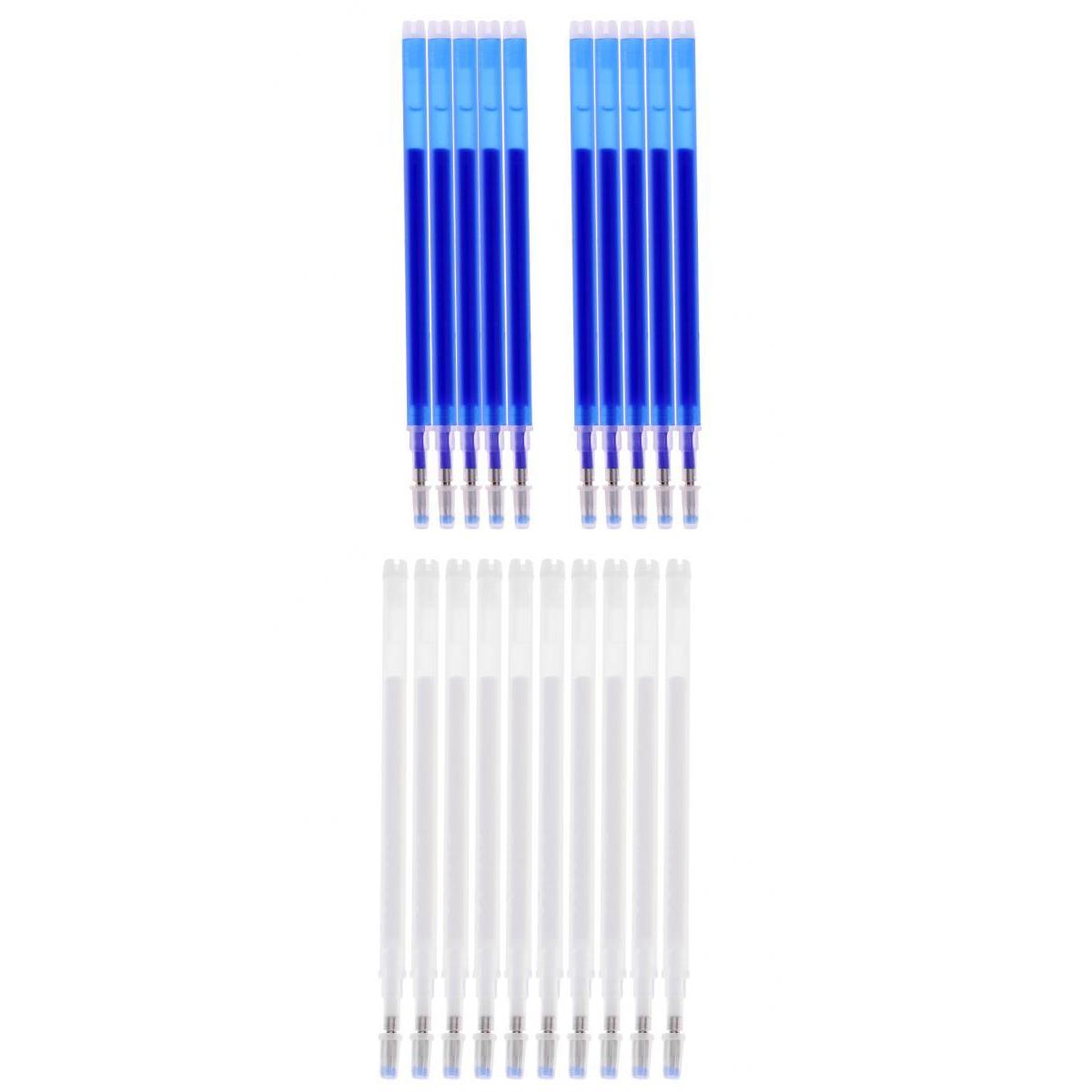 20pcs High Temperature Disappearing Refill Pen Heat Erase Pens Blue/White