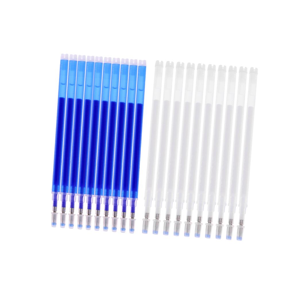 20pcs High Temperature Disappearing Refill Pen Heat Erase Pens Blue/White