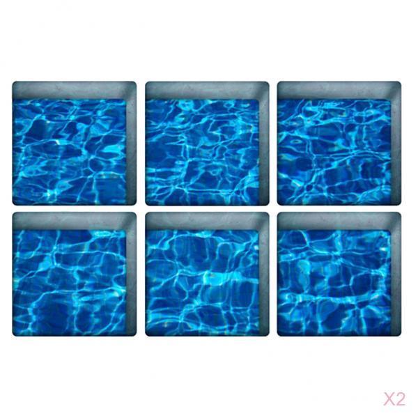 3D Self-adhesive Bathtub Non Slip Appliques Stickers Decals Tub Tattoos Set