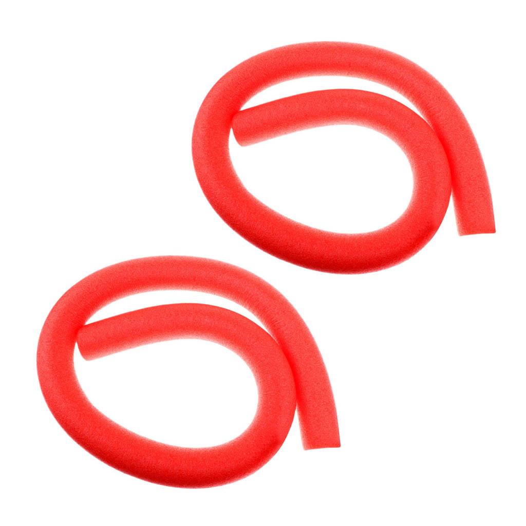 2 Pieces Swimming Pool Noodles Hollow Foam Kids Adult Swim Float Aid Red