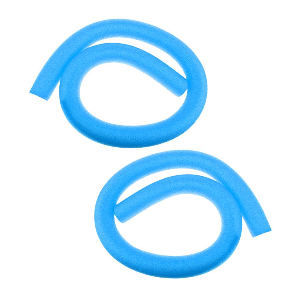 2 Pieces Swimming Pool Noodles Hollow Foam Kids Adult Swim Float Aid Blue
