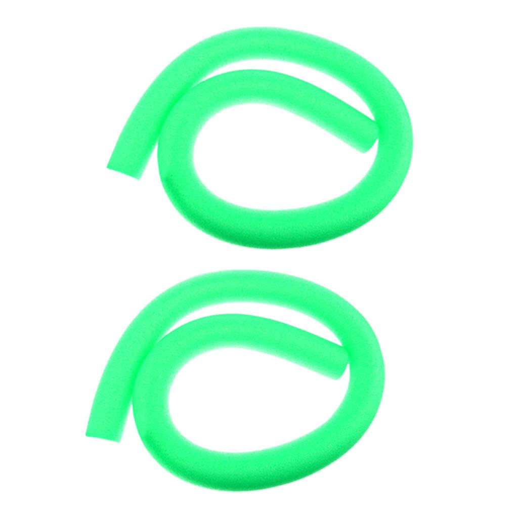 2 Pieces Swimming Pool Noodles Hollow Foam Kids Adult Swim Float Aid Green