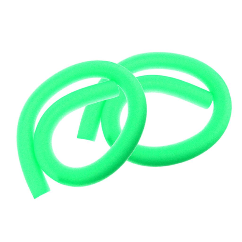 2 Pieces Swimming Pool Noodles Hollow Foam Kids Adult Swim Float Aid Green