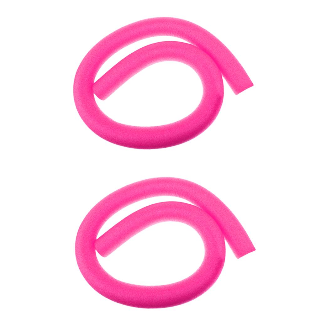 2 Pieces Swimming Pool Noodles Hollow Foam Kids Adult Swim Float Aid Pink