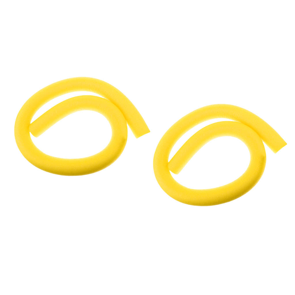 2 Pieces Kids Adult Swimming Pool Noodle Hollow Solid Foam Swim Float Yellow