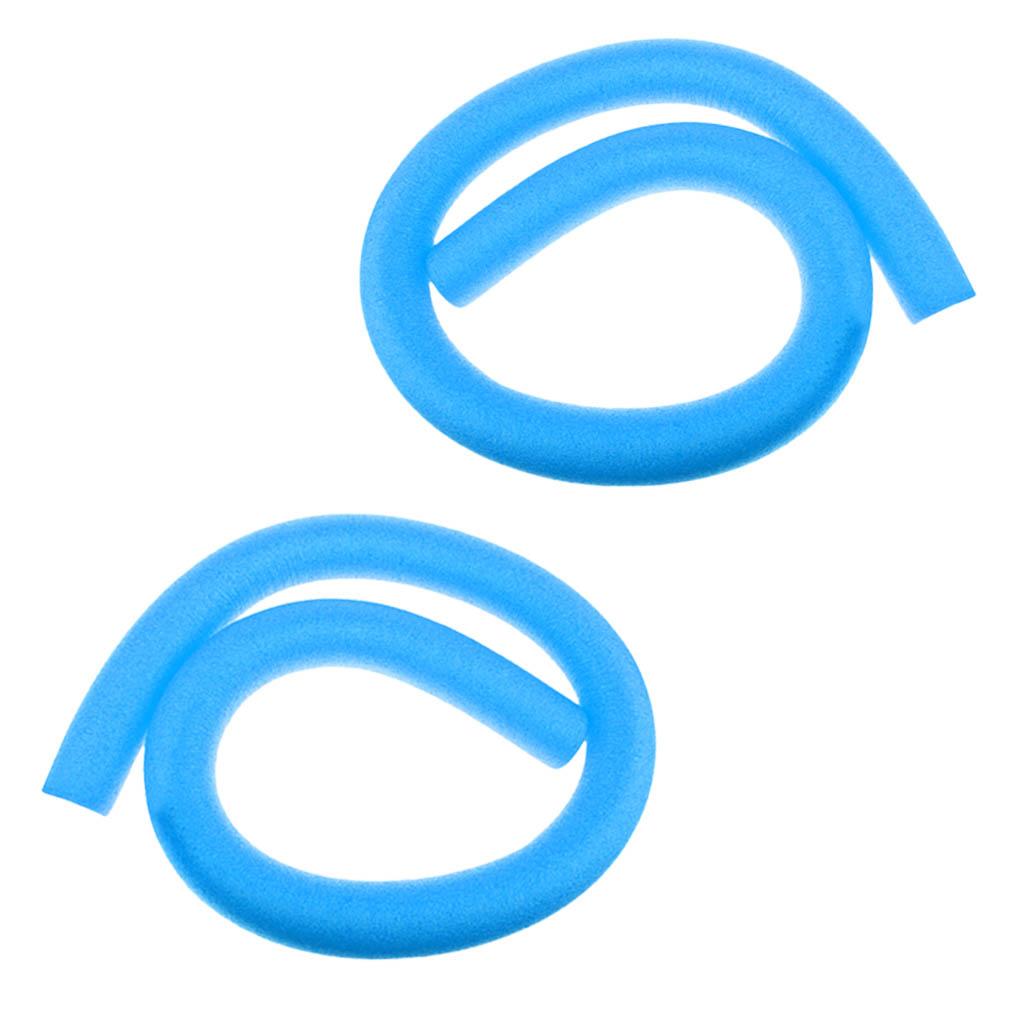 2 Pieces Kids Adult Swimming Pool Noodle Hollow Solid Foam Swim Float Blue