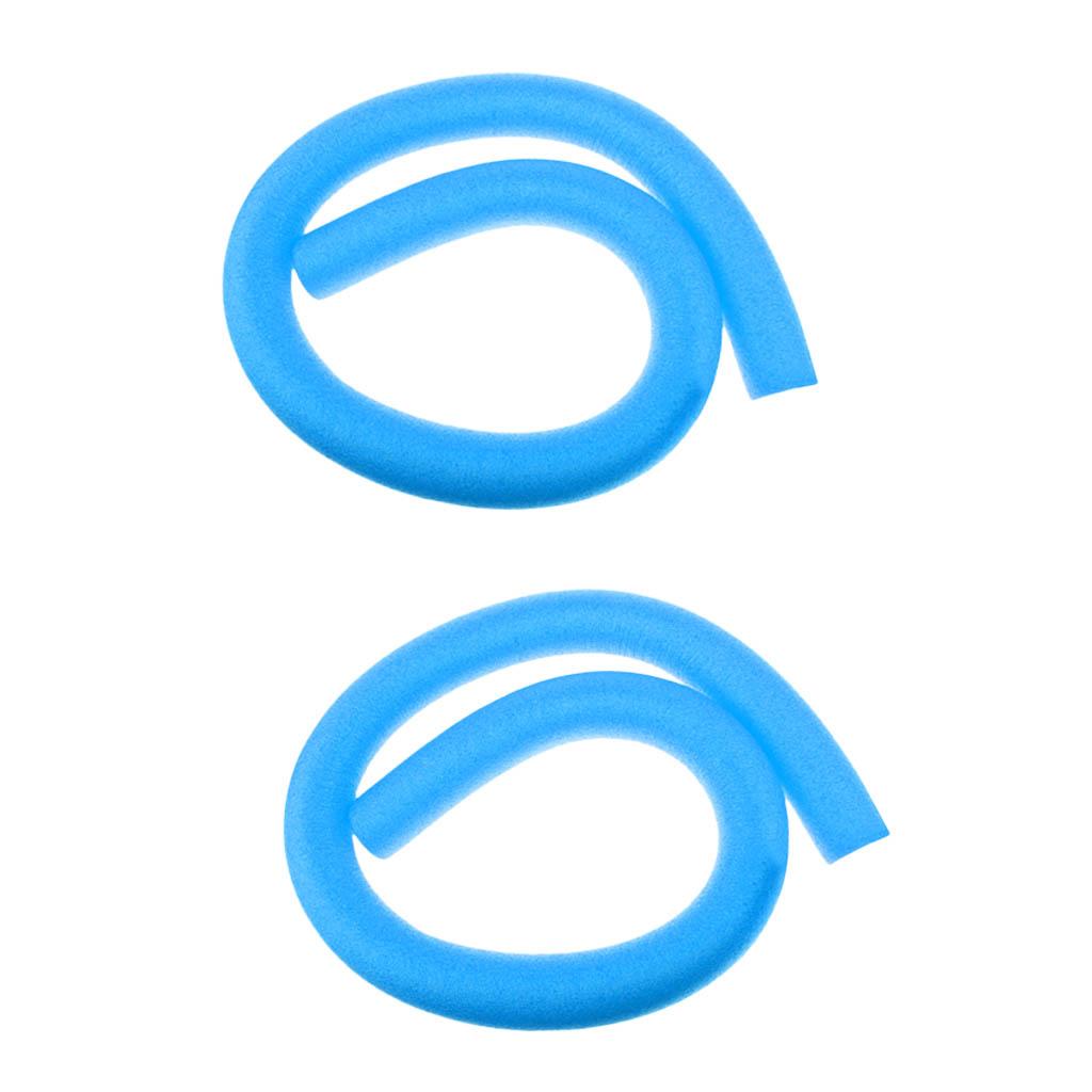 2 Pieces Kids Adult Swimming Pool Noodle Hollow Solid Foam Swim Float Blue