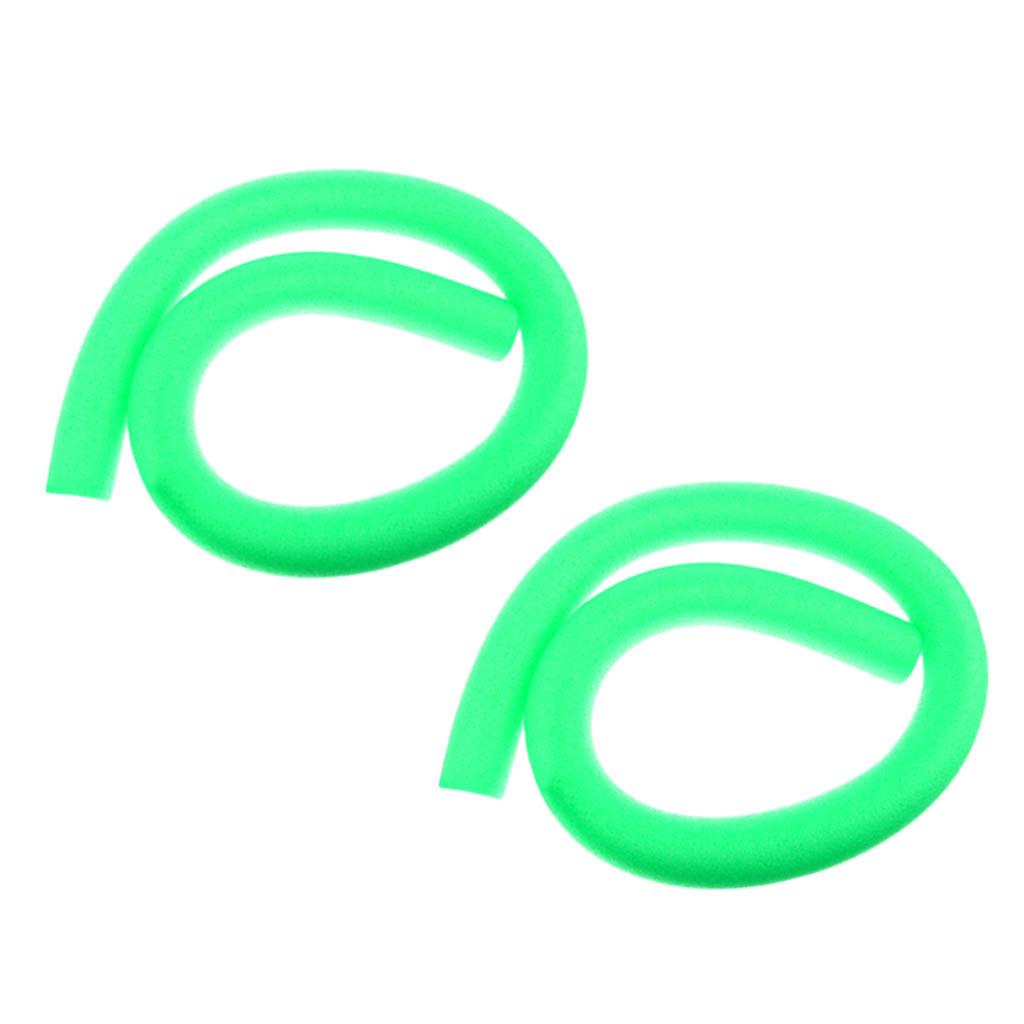 2 Pieces Kids Adult Swimming Pool Noodle Hollow Solid Foam Swim Float Green