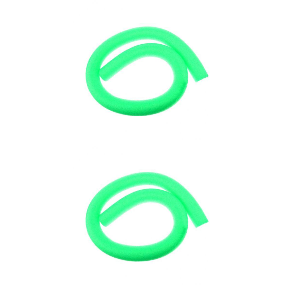 2 Pieces Kids Adult Swimming Pool Noodle Hollow Solid Foam Swim Float Green