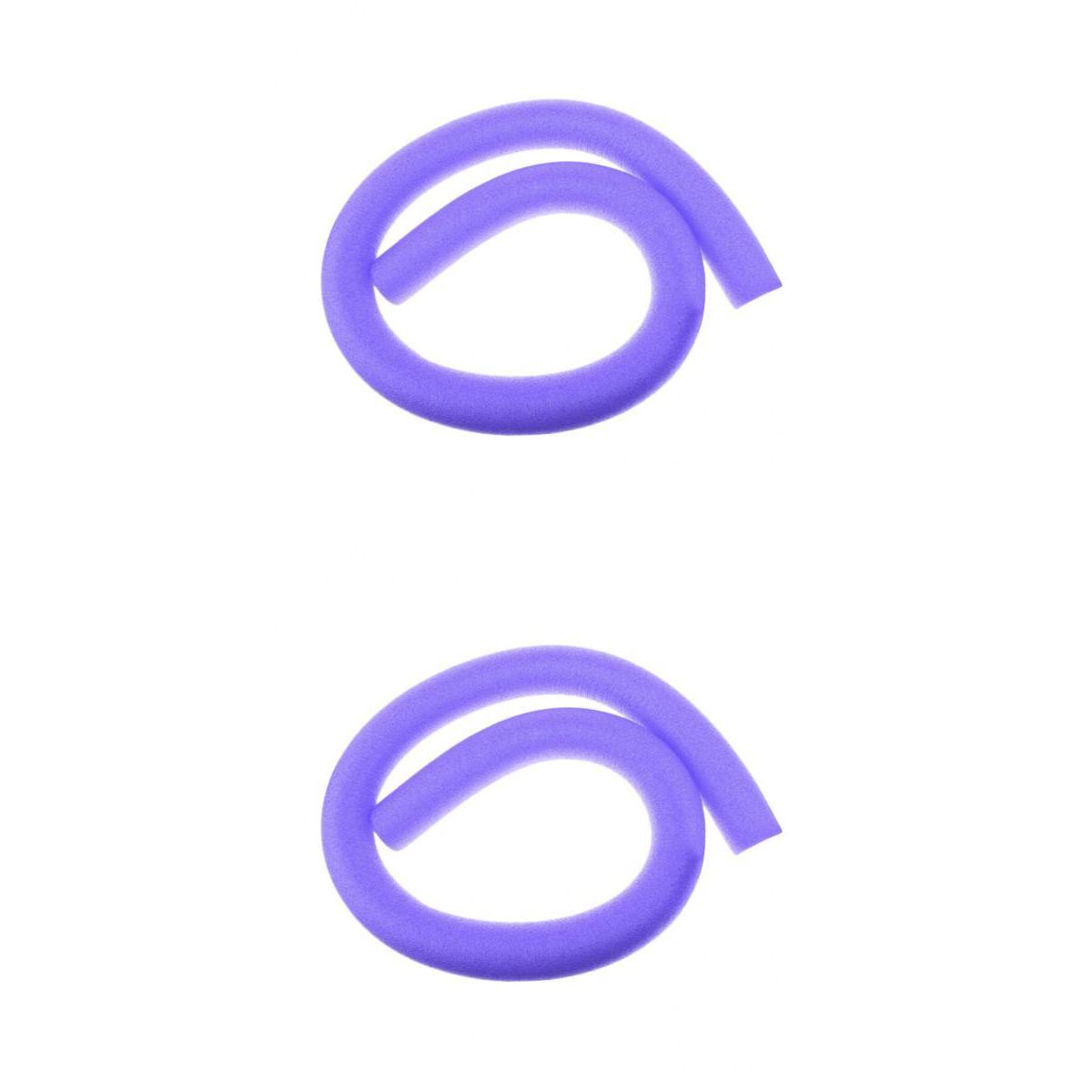 2 Pieces Kids Adult Swimming Pool Noodle Hollow Solid Foam Swim Float Purple