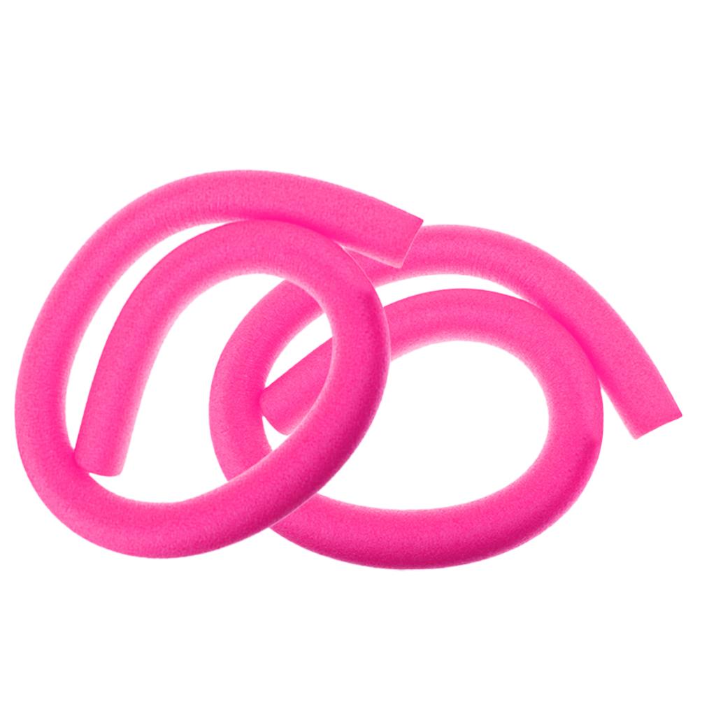 2 Pieces Kids Adult Swimming Pool Noodle Hollow Solid Foam Swim Float Pink