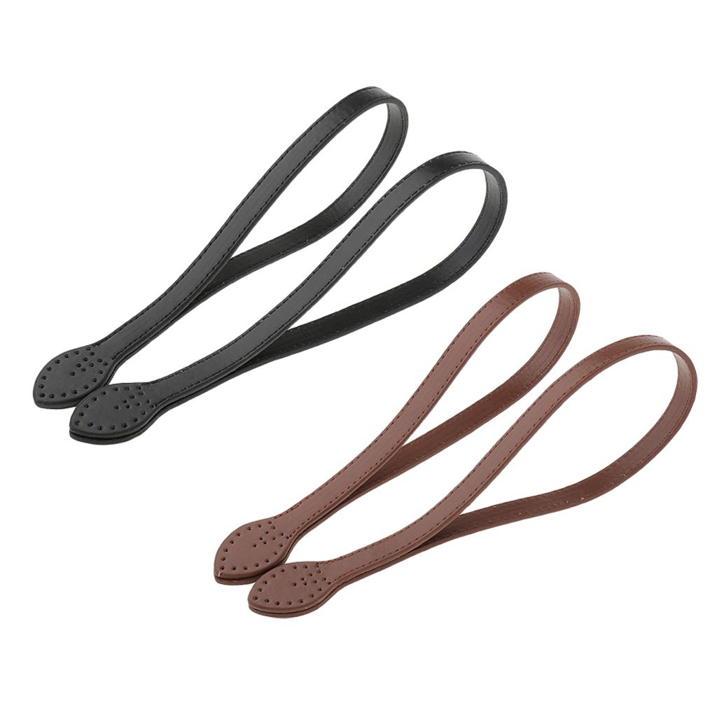 2 Pair DIY Pu Leather Purse Bag Handle Replacement Straps