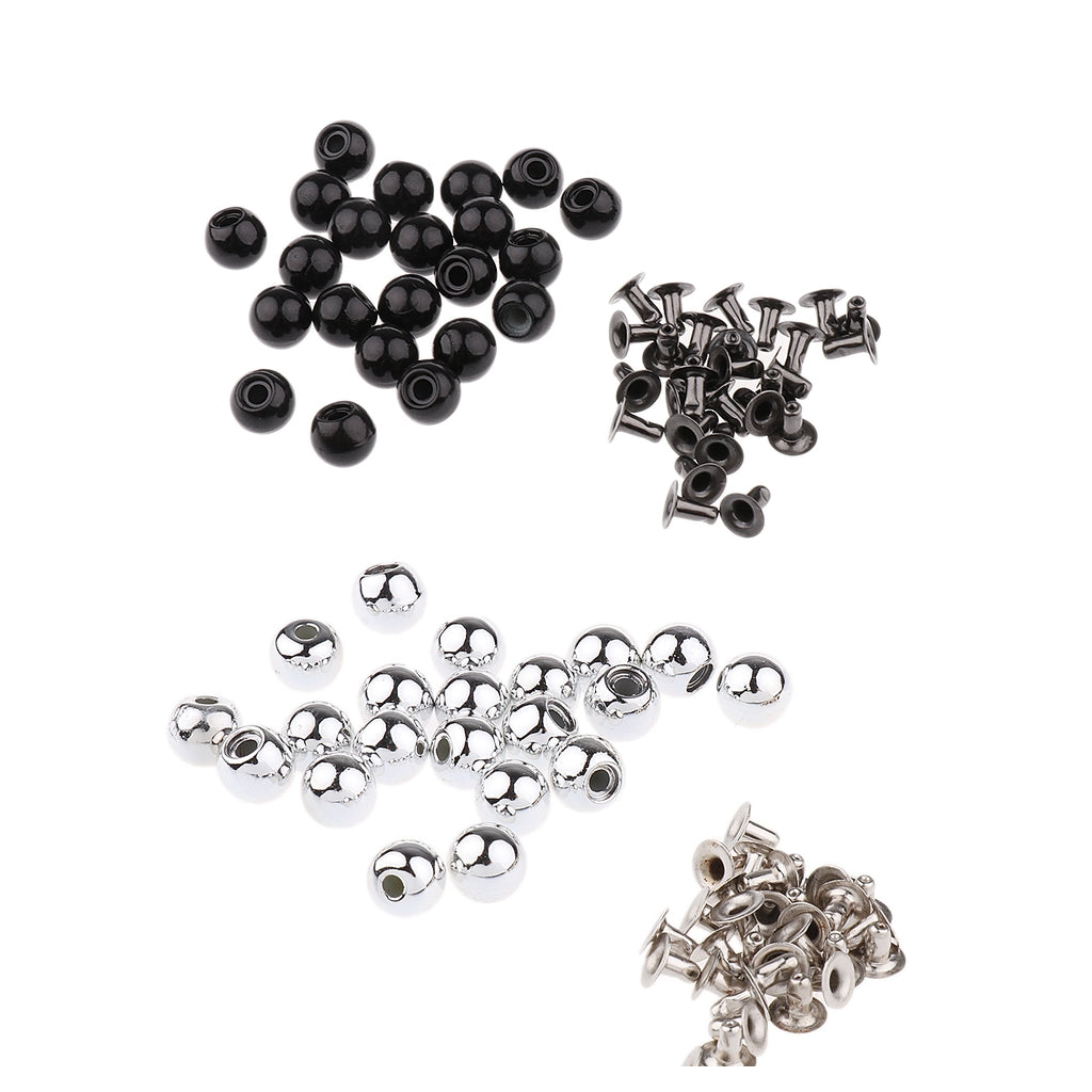 40 Sets Stylish Pearl Bead Rivet Studs Buttons for Garment Bag Accessories