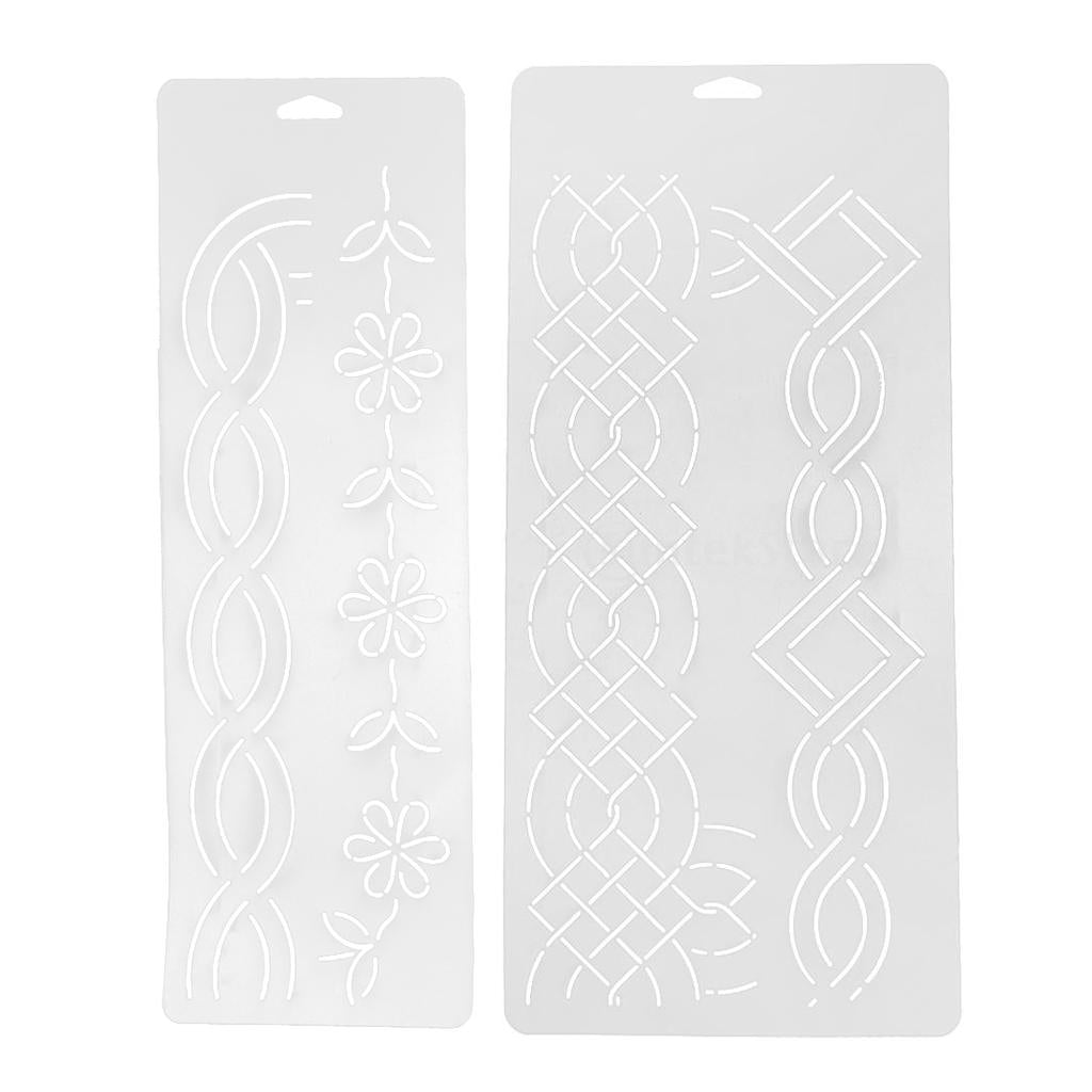 2Pcs Plastic Quilting Quilt Stencil Painting Craft Template Sewing Tools