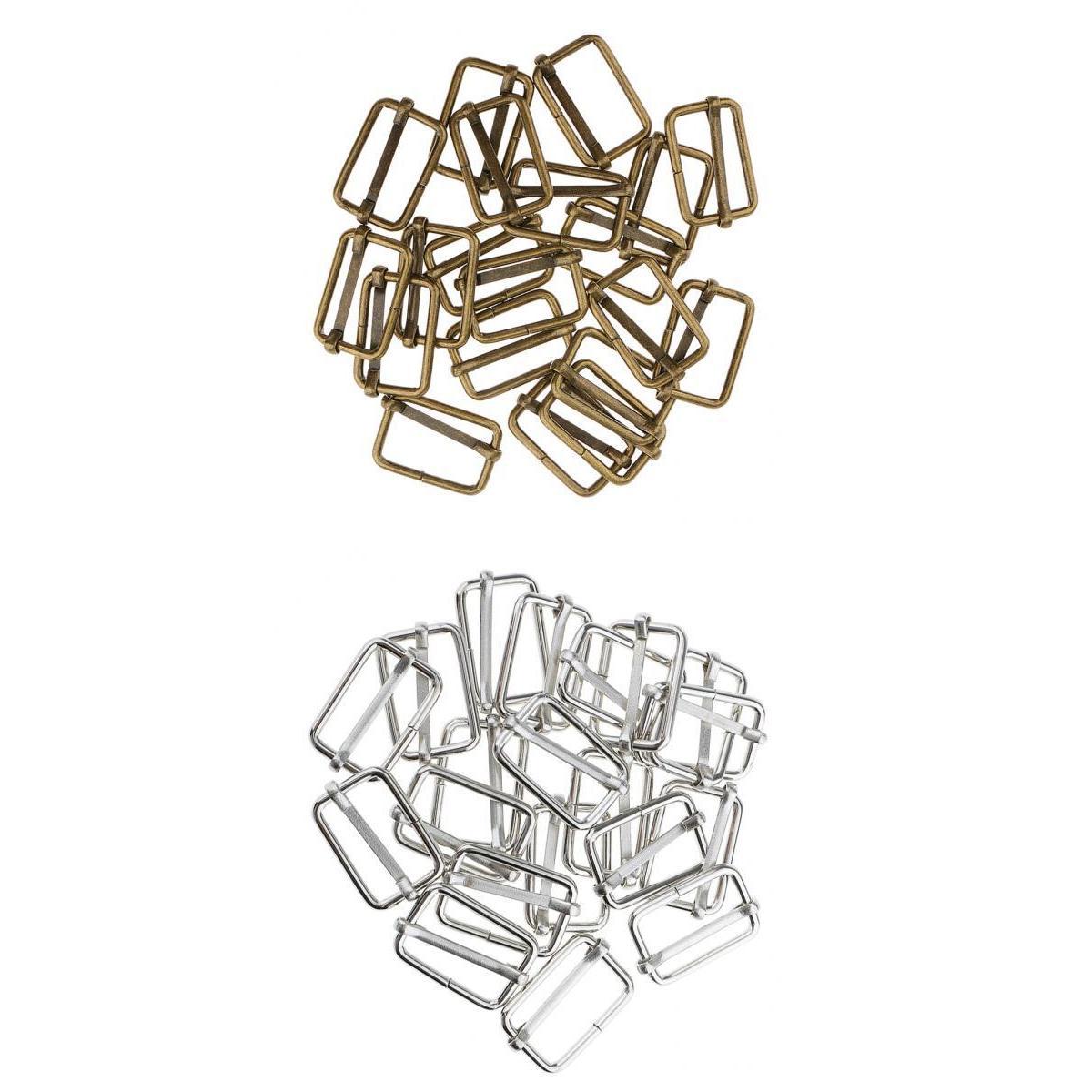 40 Pieces DIY Metal Slide BuckleS Connector for Bag Strap Crafts Accessories