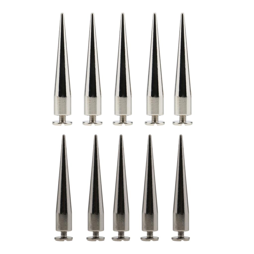 20pcs DIY Metal Rivet Cone Studs Rock Spots For Leather Crafts 7 x 40mm