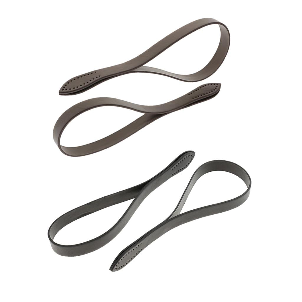 2pairs DIY PU Leather Purse Bag Handle Straps 60cm