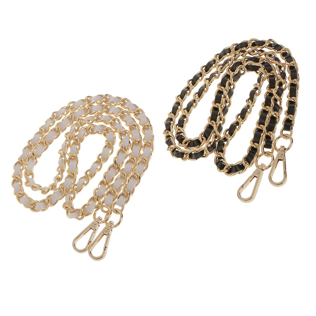 2Pieces Purse Handbag Handle Shoulder Bag Replacement Chain Bag Strap