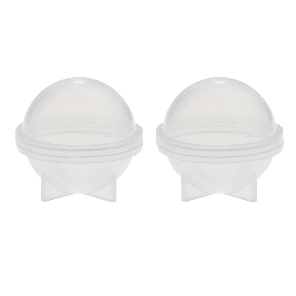 2 Pieces Sphere Ball Shape Silicone Mold Mould for Jewelry Making Craft 30mm