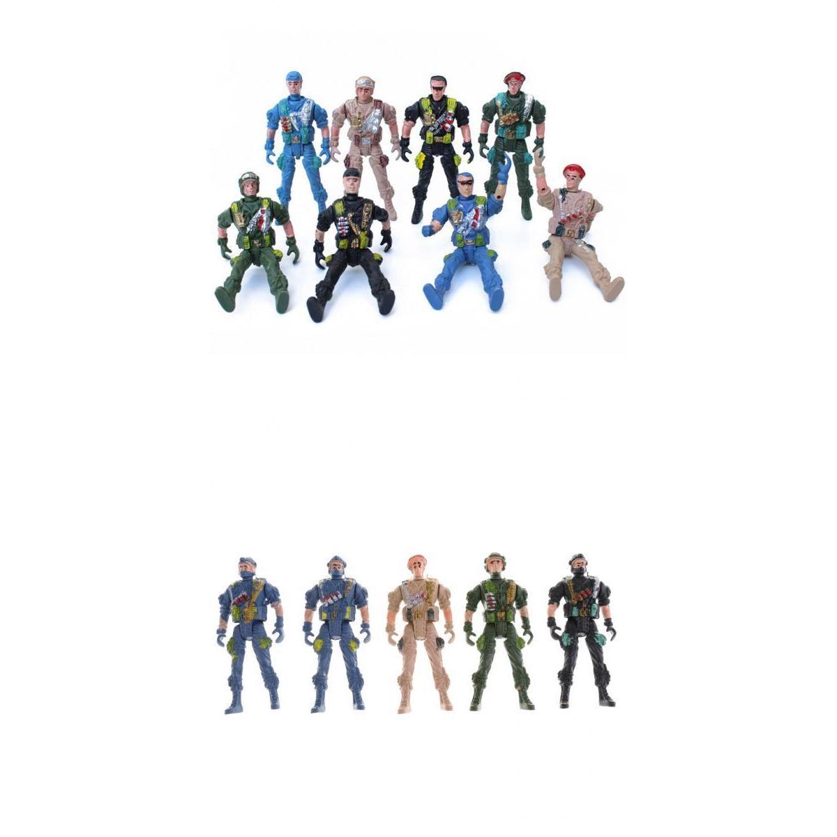 9cm Special Force Paratroopers Action Figure Army Soldiers Toy - Pack of 15