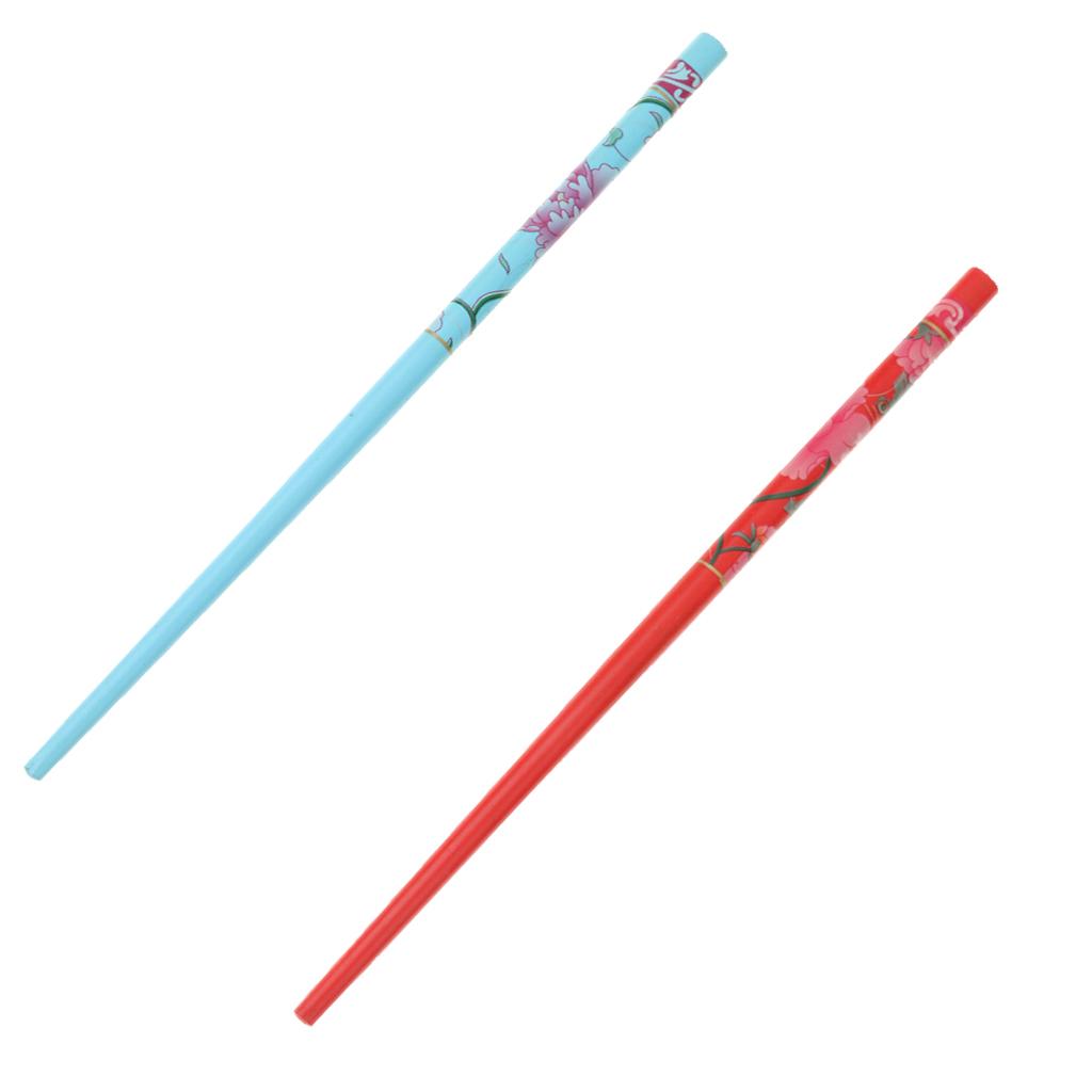 2pcs Vintage Wood Peony Hair Stick Handmade Chignon Hair Pin Accessory Women