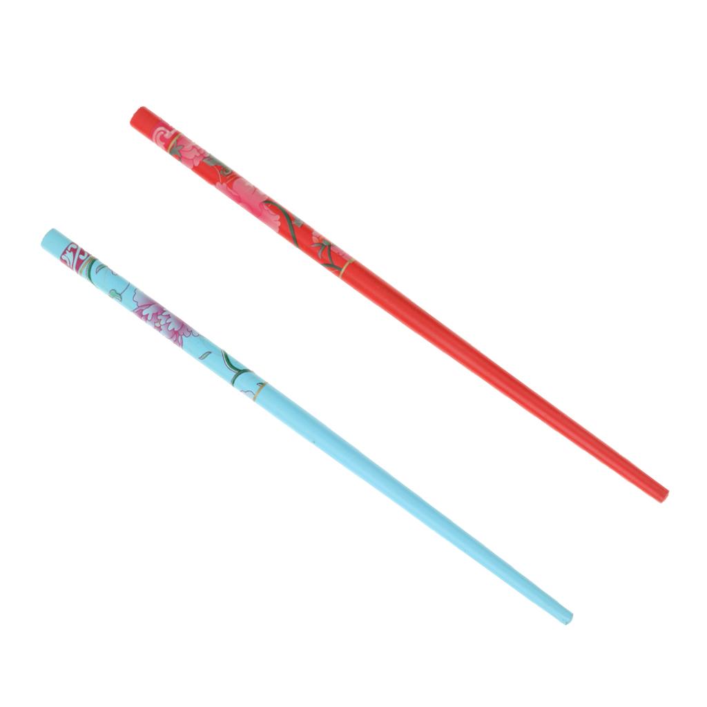 2pcs Vintage Wood Peony Hair Stick Handmade Chignon Hair Pin Accessory Women