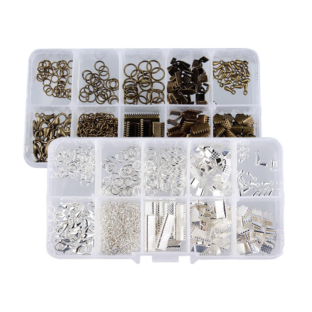 2 Set Starter Kit Earring Bracelet Necklace Jewelry Findings Bronze & Silver