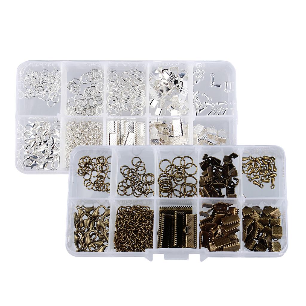 2 Set Starter Kit Earring Bracelet Necklace Jewelry Findings Bronze & Silver