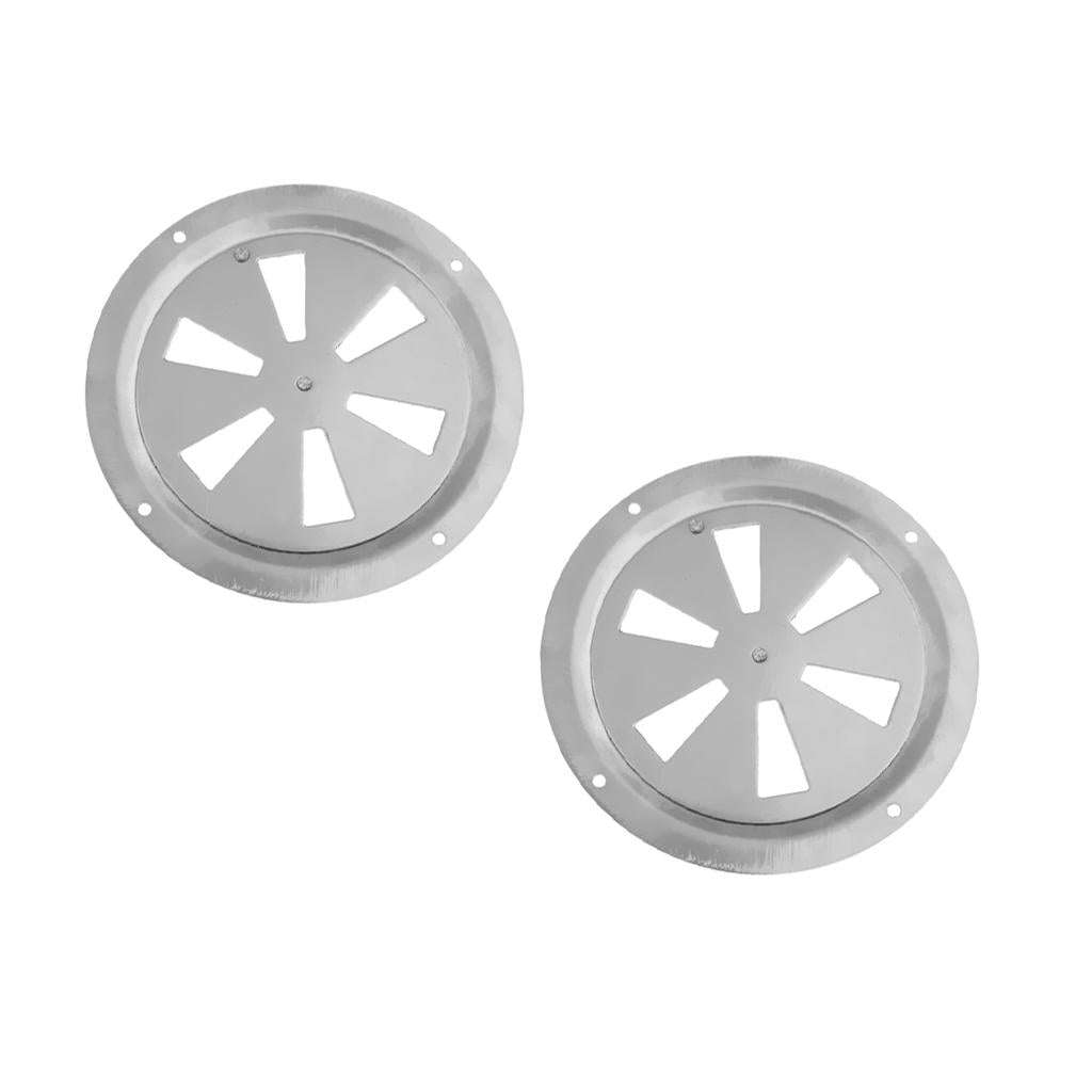 2pcs Round Butterfly Ventilator Vent Cover Stainless 5 Marine Boat Hardware"