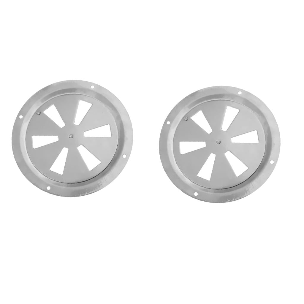 2pcs Round Butterfly Ventilator Vent Cover Stainless 5 Marine Boat Hardware"