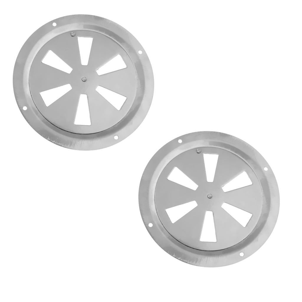 2pcs Round Butterfly Ventilator Vent Cover Stainless 5 Marine Boat Hardware"