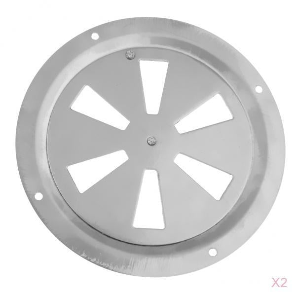 2pcs Round Butterfly Ventilator Vent Cover Stainless 5 Marine Boat Hardware"
