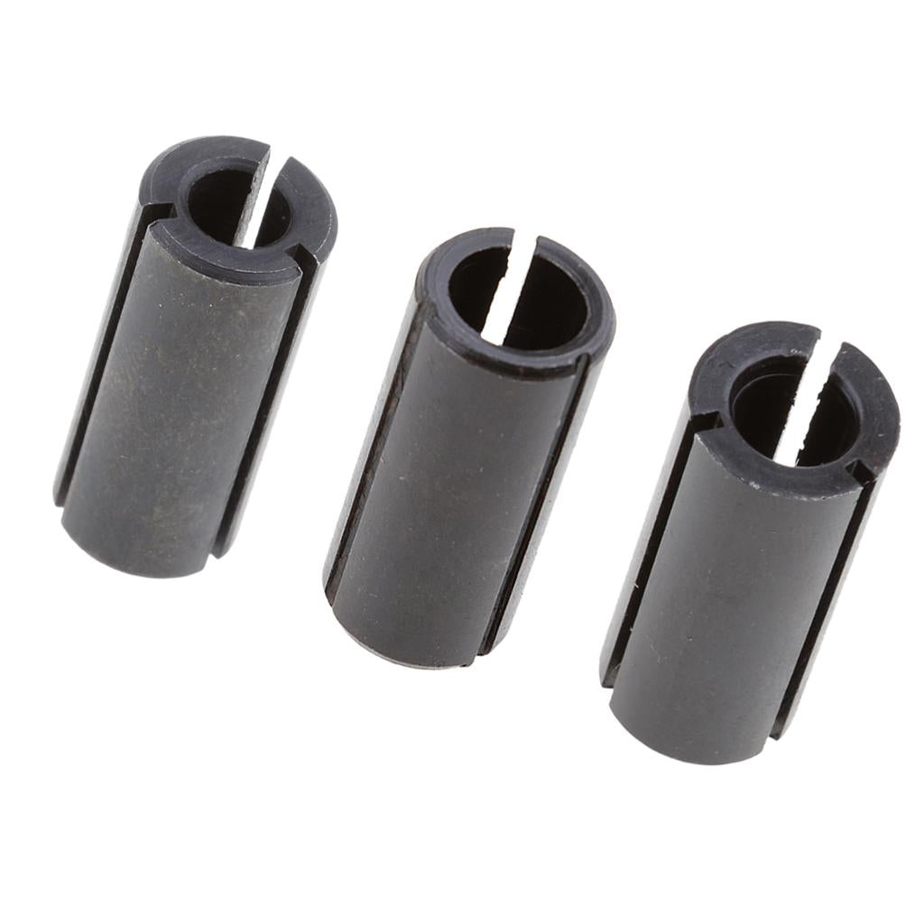3 Pieces High Precision Router Bit Collet Chuck Adapter Set CNC Tool