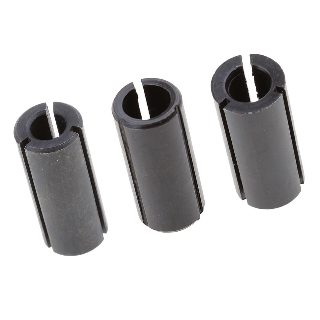 3 Pieces High Precision Router Bit Collet Chuck Adapter Set CNC Tool