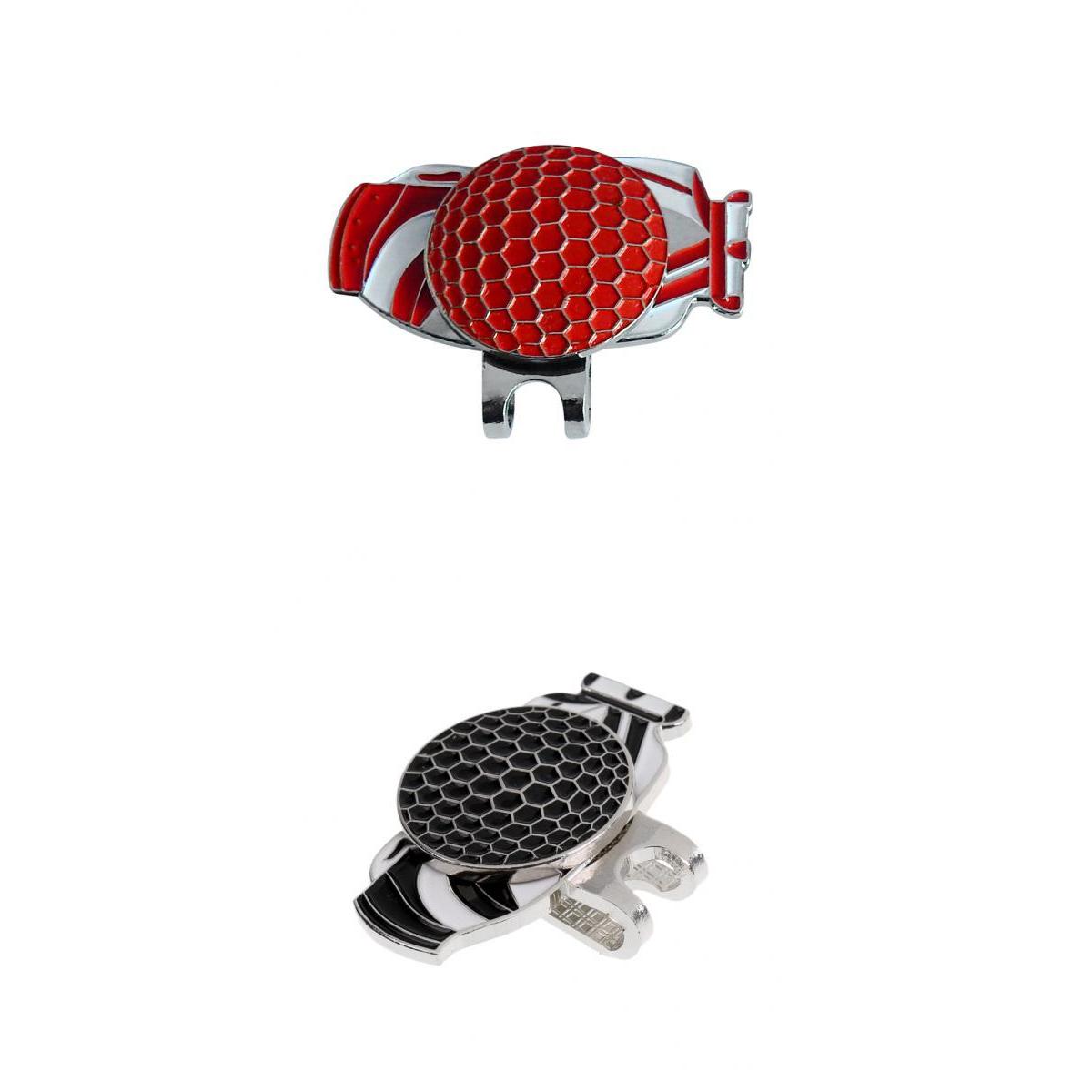 2Pcs Alloy Golf Magnetic Ball Marker with Hat Clip Golf Accessories 2 Colors