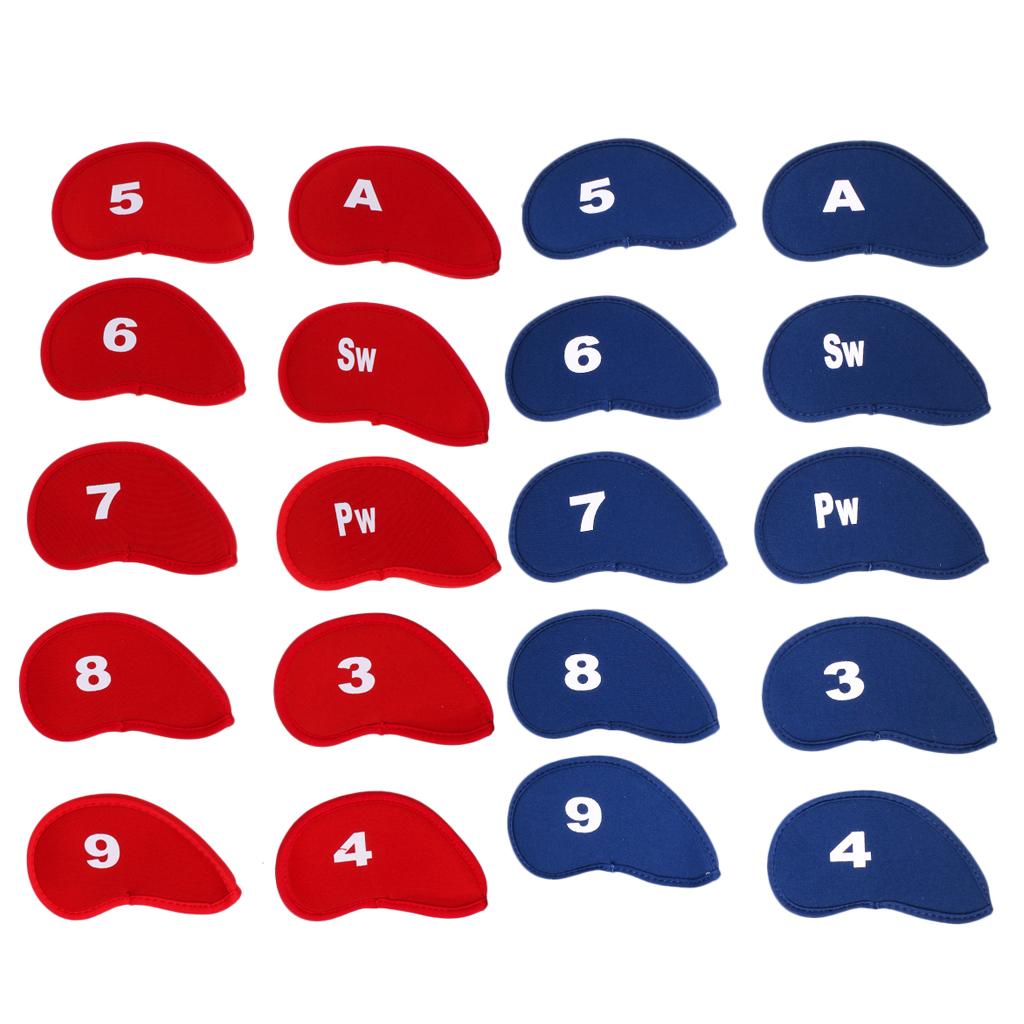 20 Pieces/Set Golf Club Protective Iron Head Cover Wedge Sock Headcover