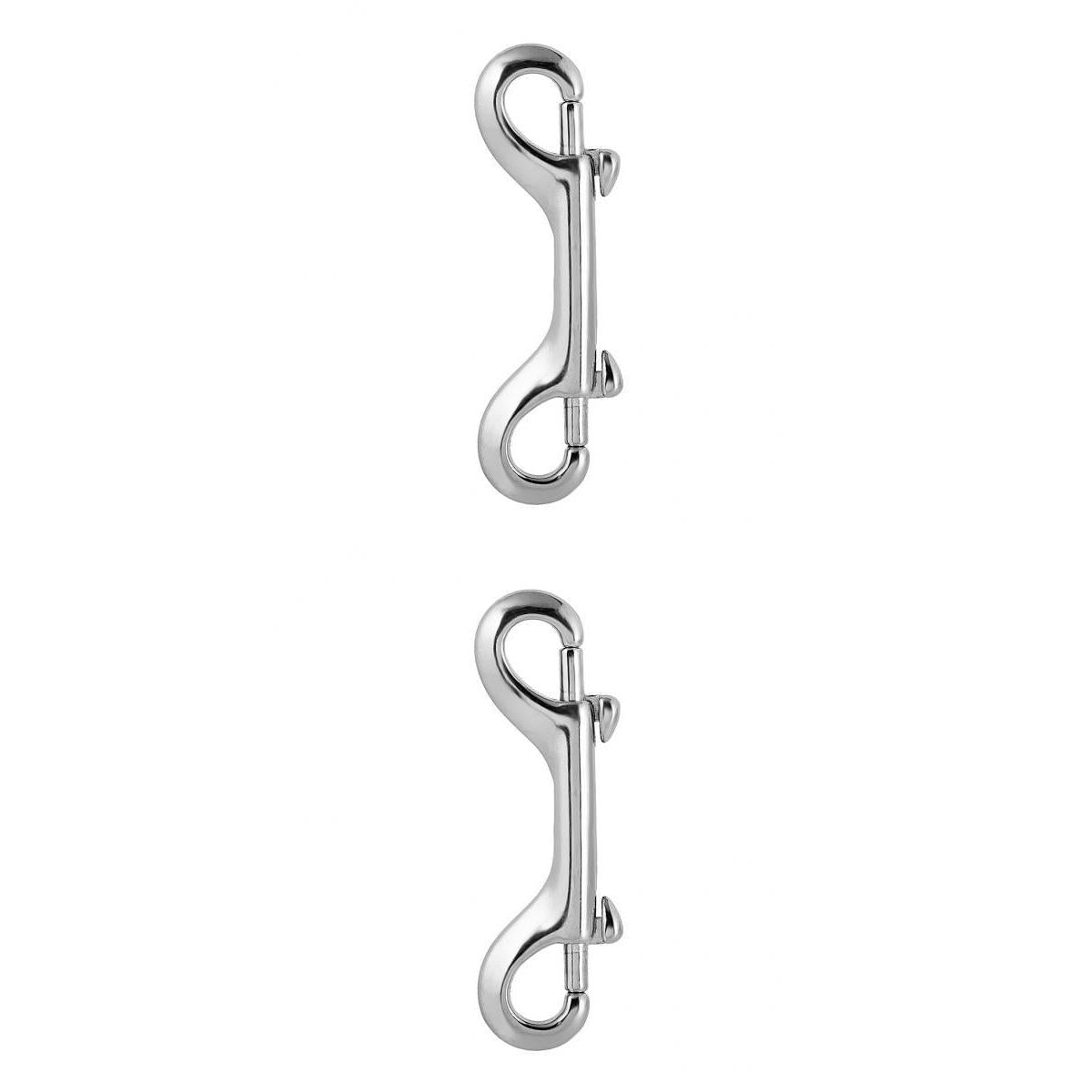 2x Diving Stainless Steel Double Ended Bolt Snap Buckle Metal Clip 77mm 90mm