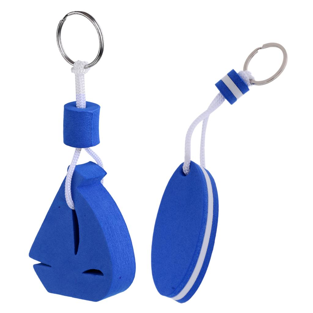 Blue Floating Sailing Boat Shape Key Ring Clip & Surfboard Shape Key Chain