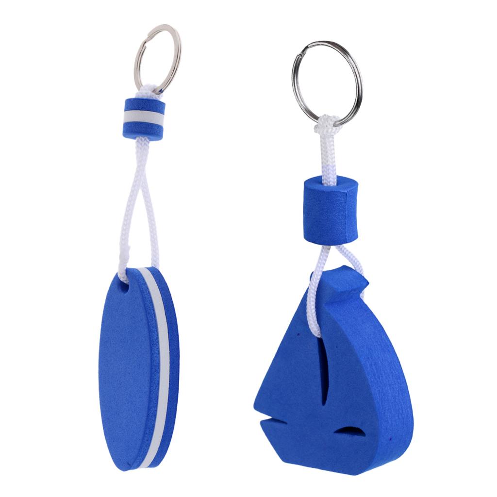 Blue Floating Sailing Boat Shape Key Ring Clip & Surfboard Shape Key Chain